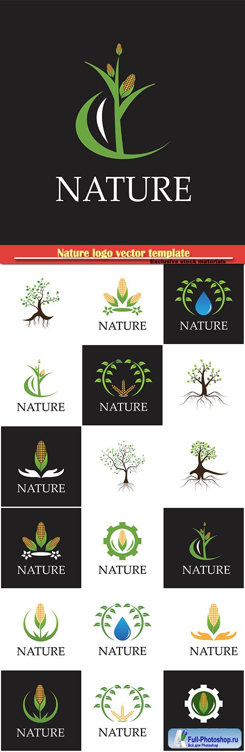 Nature logo vector template