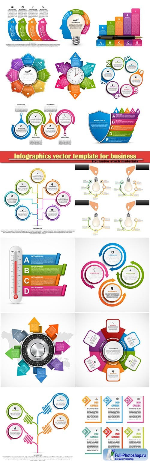 Infographics vector template for business presentations or information banner # 86