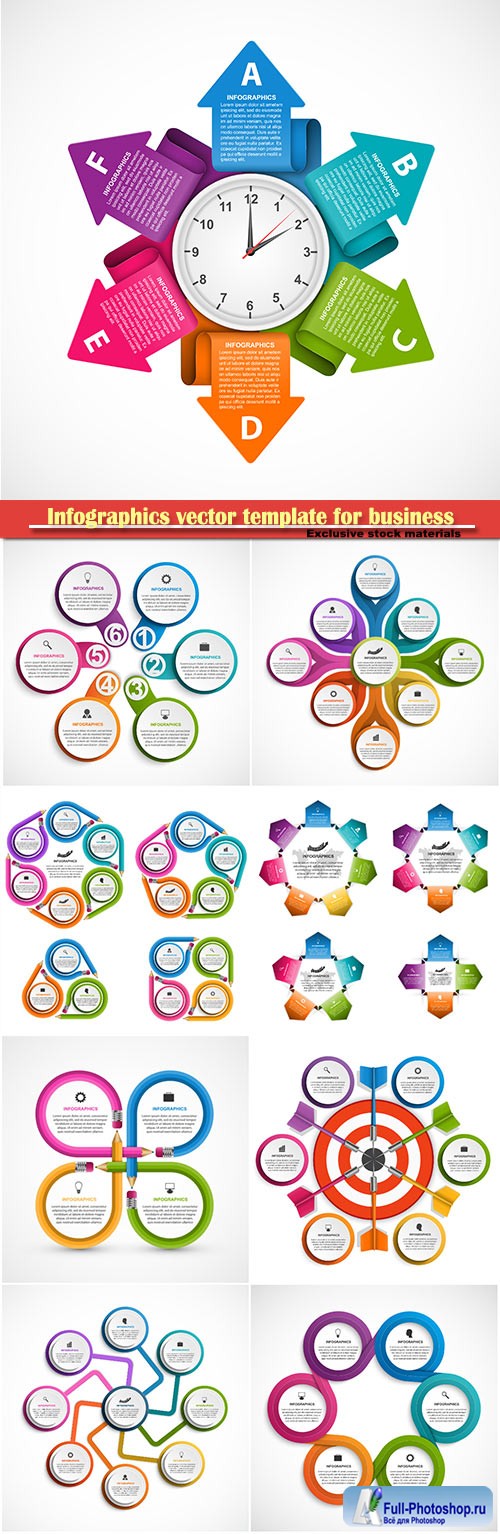 Infographics vector template for business presentations or information banner # 82