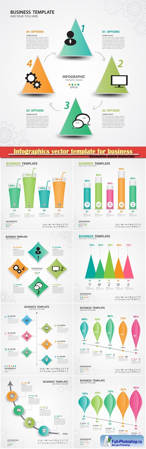 Infographics vector template for business presentations or information banner # 88