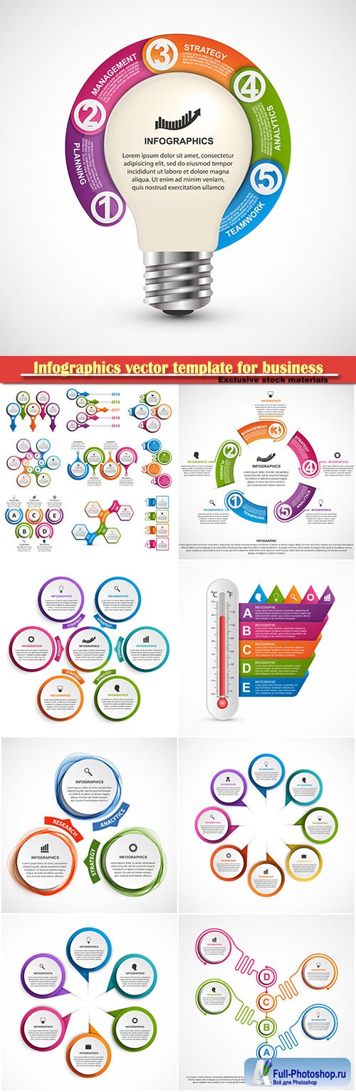 Infographics vector template for business presentations or information banner # 81