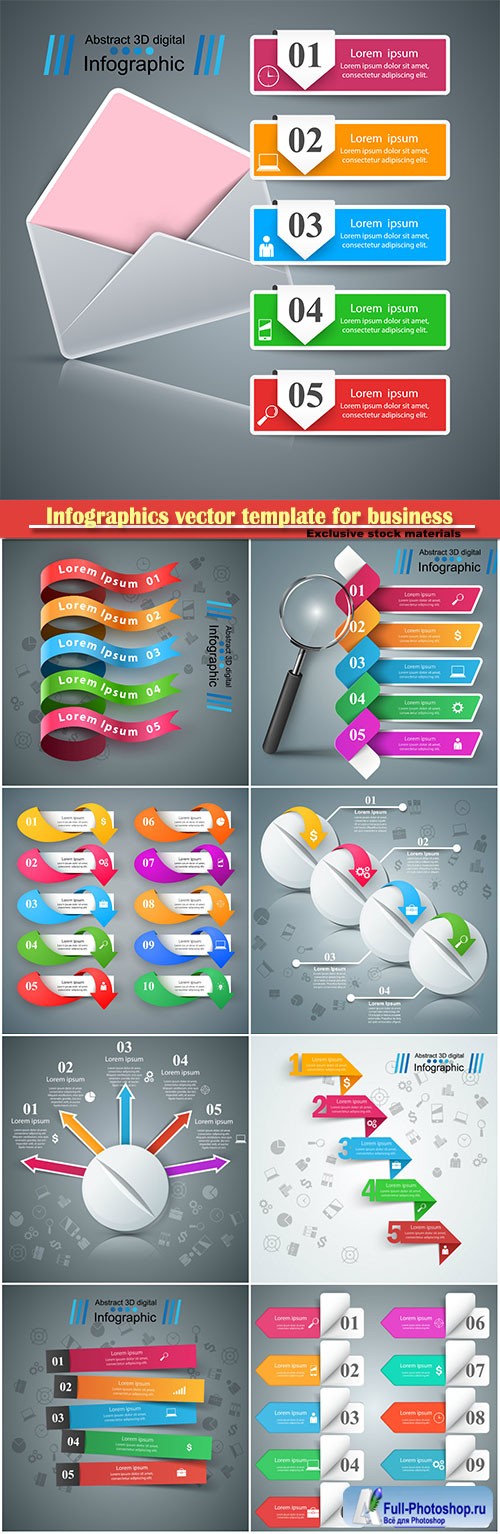 Infographics vector template for business presentations or information banner # 99