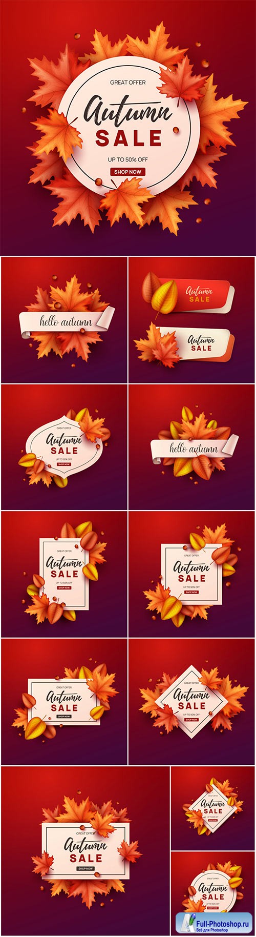 Autumn art frame vector design illustration