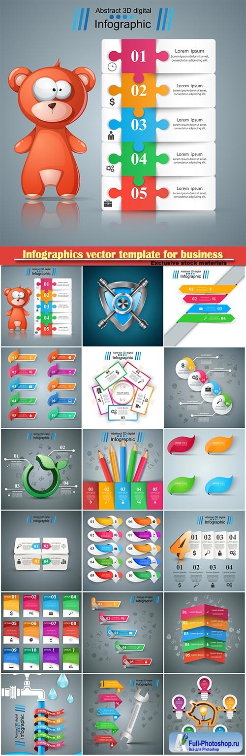 Infographics vector template for business presentations or information banner # 103