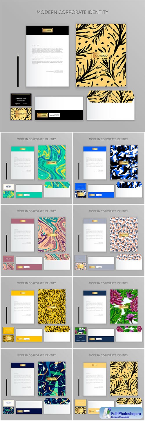 Corporate identity business set , modern stationery vector template design