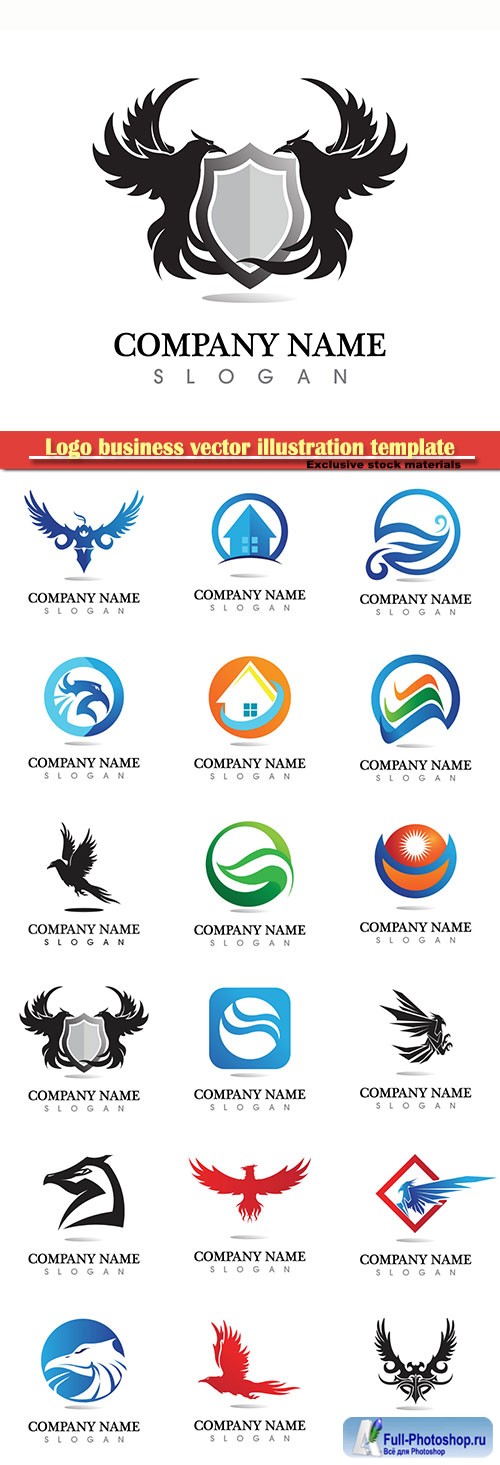 Logo business vector illustration template # 159