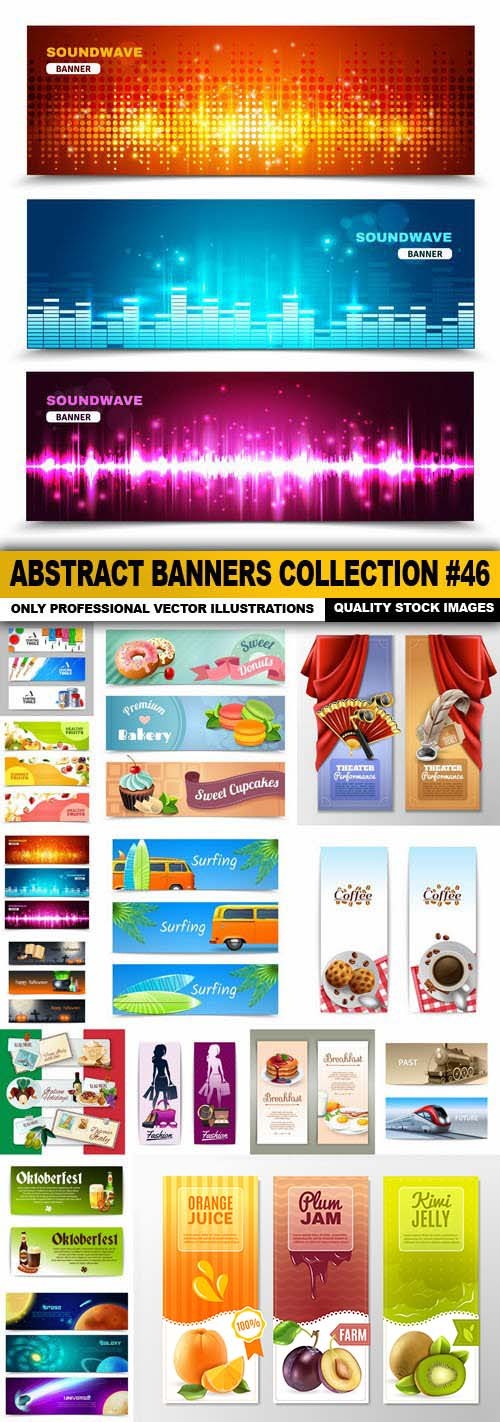 Abstract Banners Collection #46 - 15 Vectors