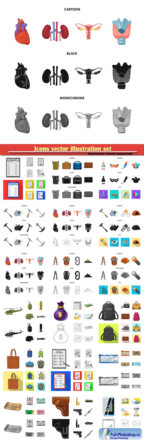 Icons vector illustration set # 6