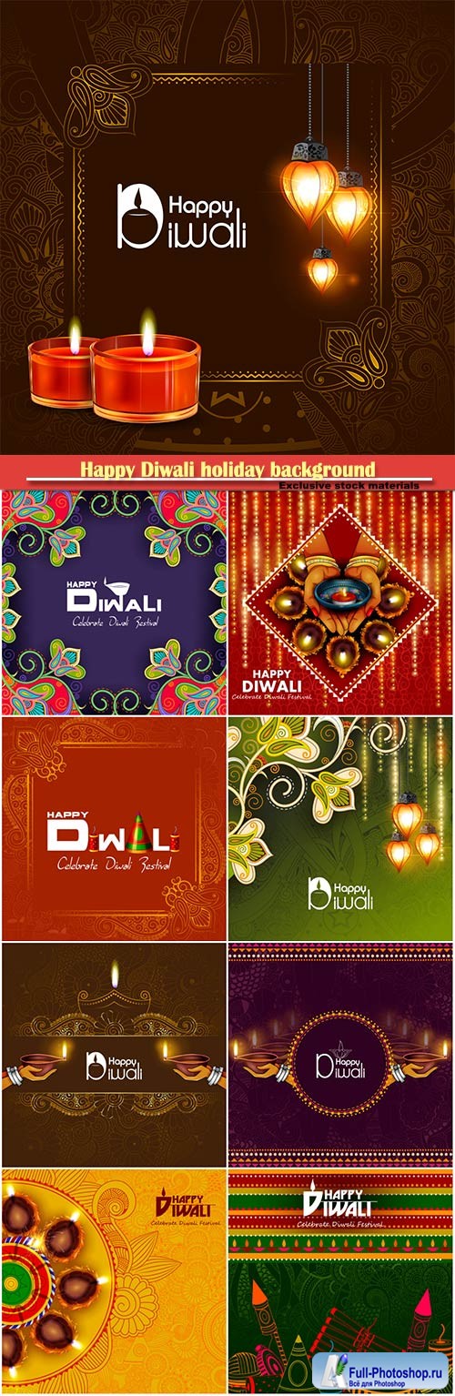 Vector illustration for Happy Diwali holiday background