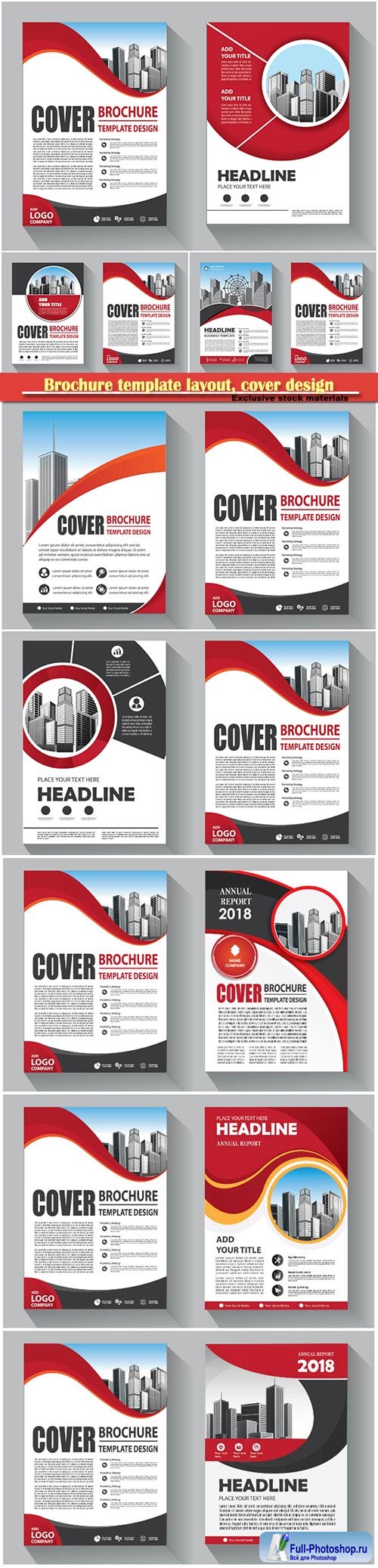 Brochure template layout, cover design annual report