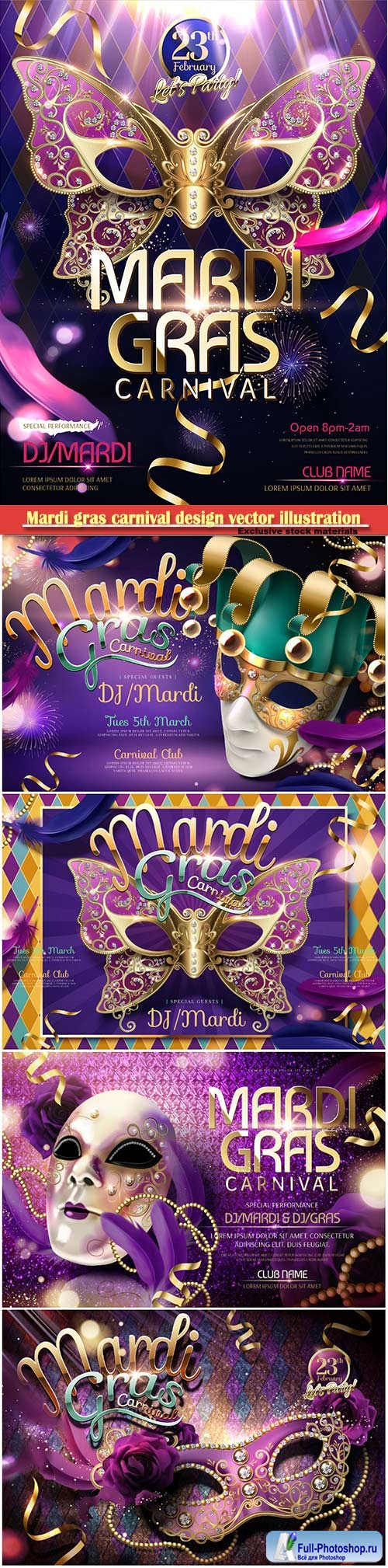 Mardi gras carnival design vector illustration