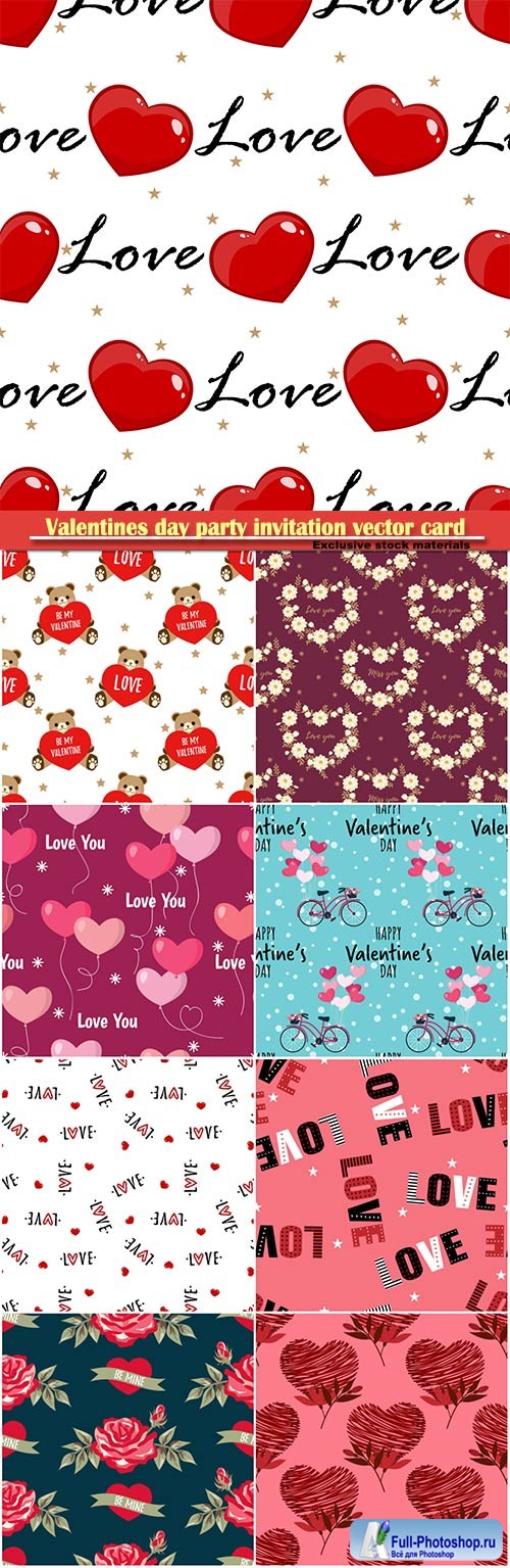 Valentines day seamless vector pattern