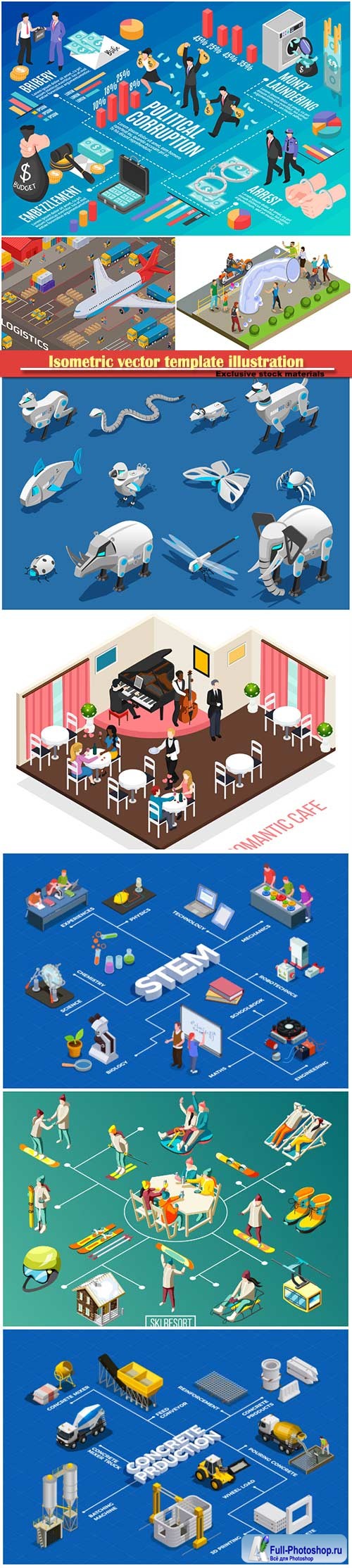 Isometric vector template illustration # 26