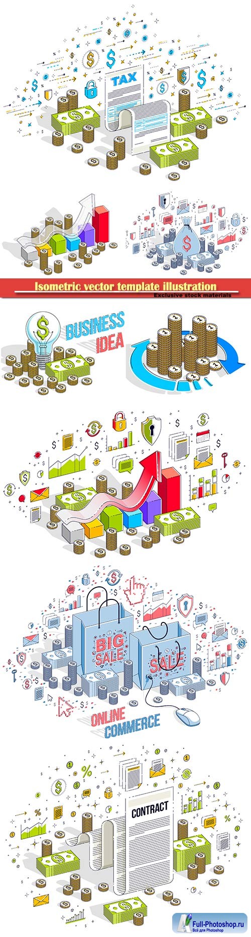 Isometric vector template illustration # 32