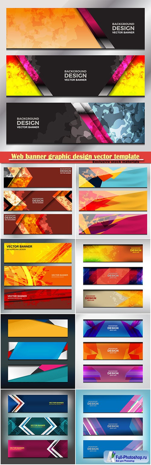 Web banner graphic design vector template