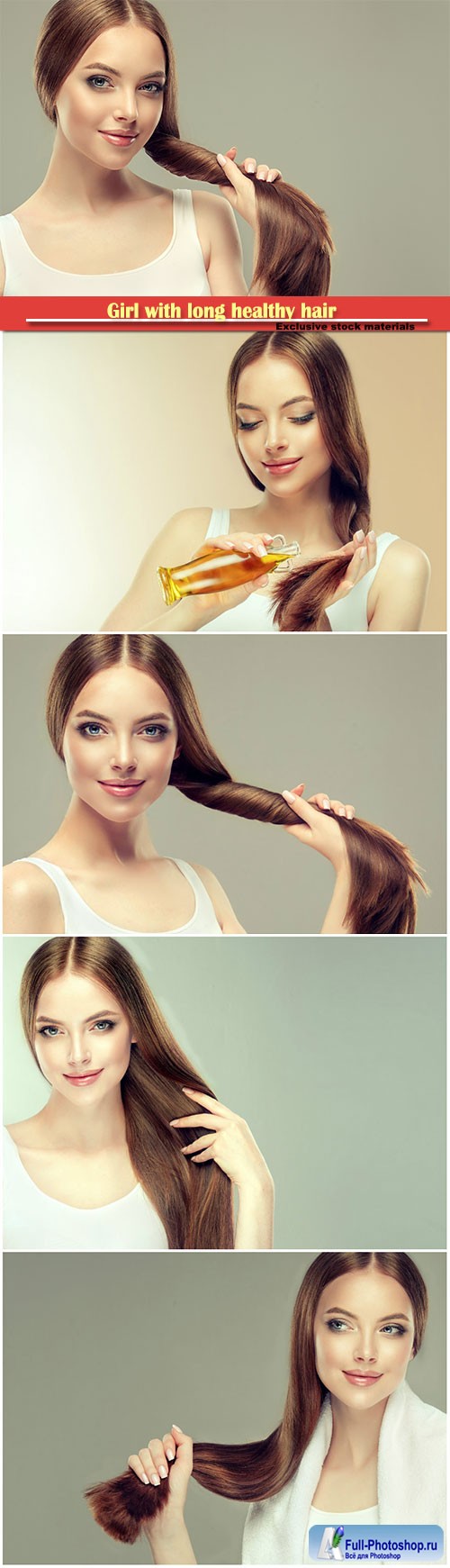 Girl with long healthy hair