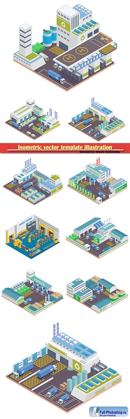 Isometric vector template illustration # 37