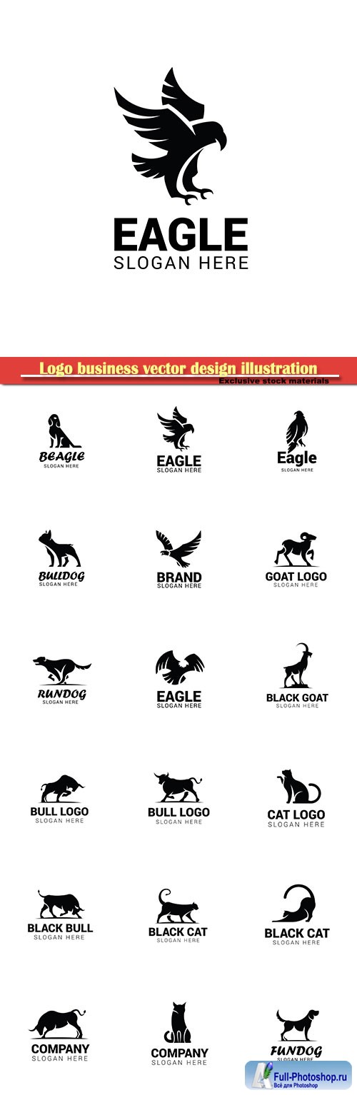 Logo animal vector design illustration # 43