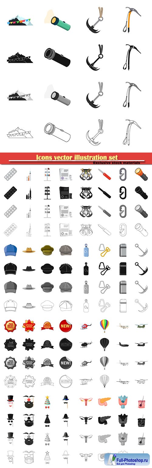 Icons vector illustration set # 15