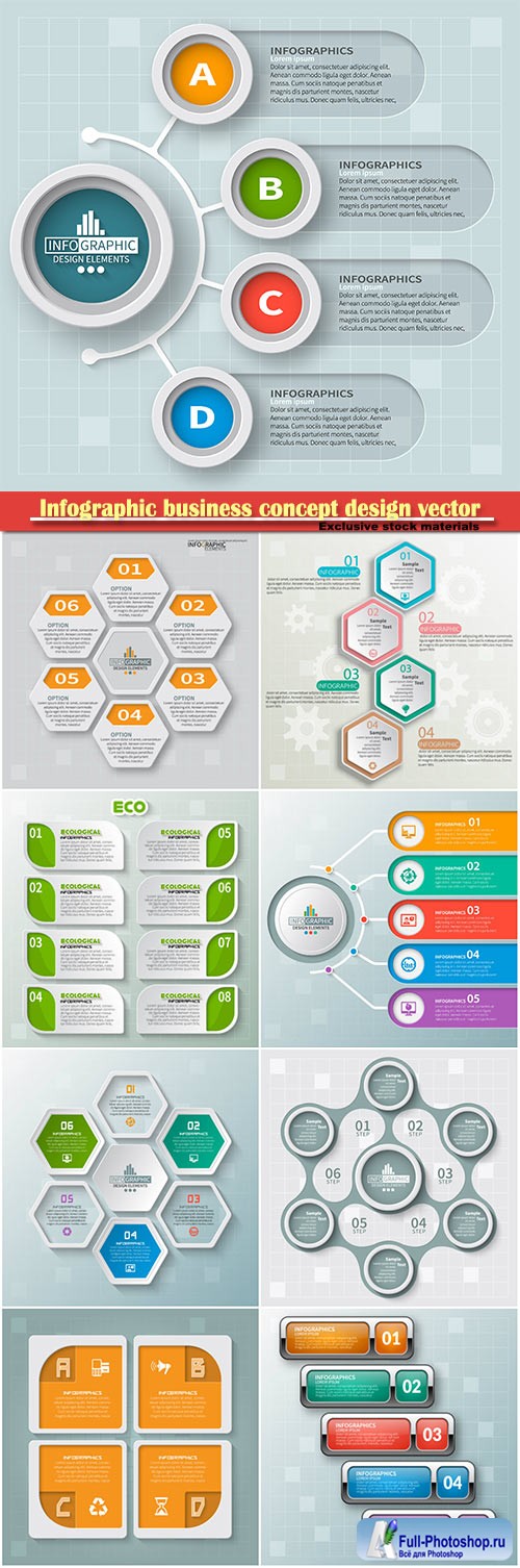 Infographic business concept design vector illustration # 10