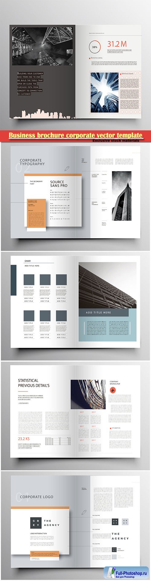 Business brochure corporate vector template, magazine flyer mockup # 48