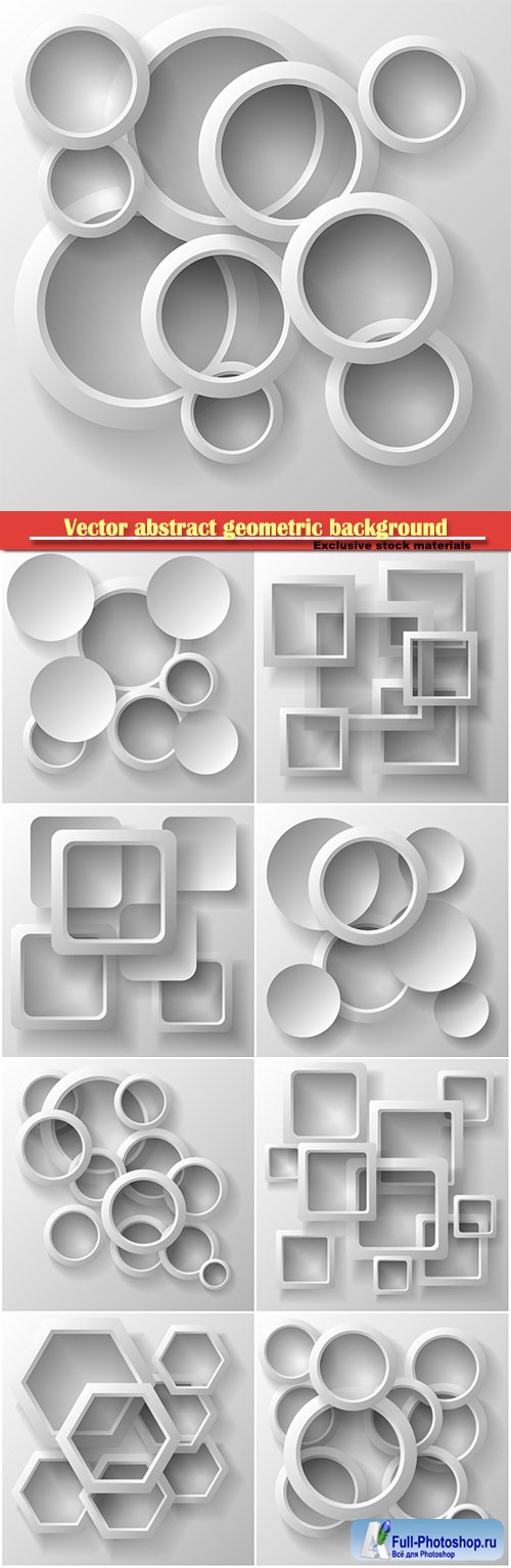 Vector illustration of an abstract geometric background, 3d render