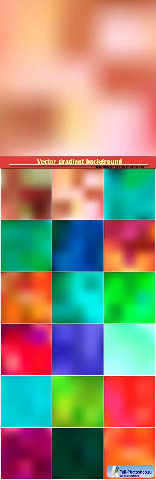 Vector gradient background, multicolored blurred wallpaper