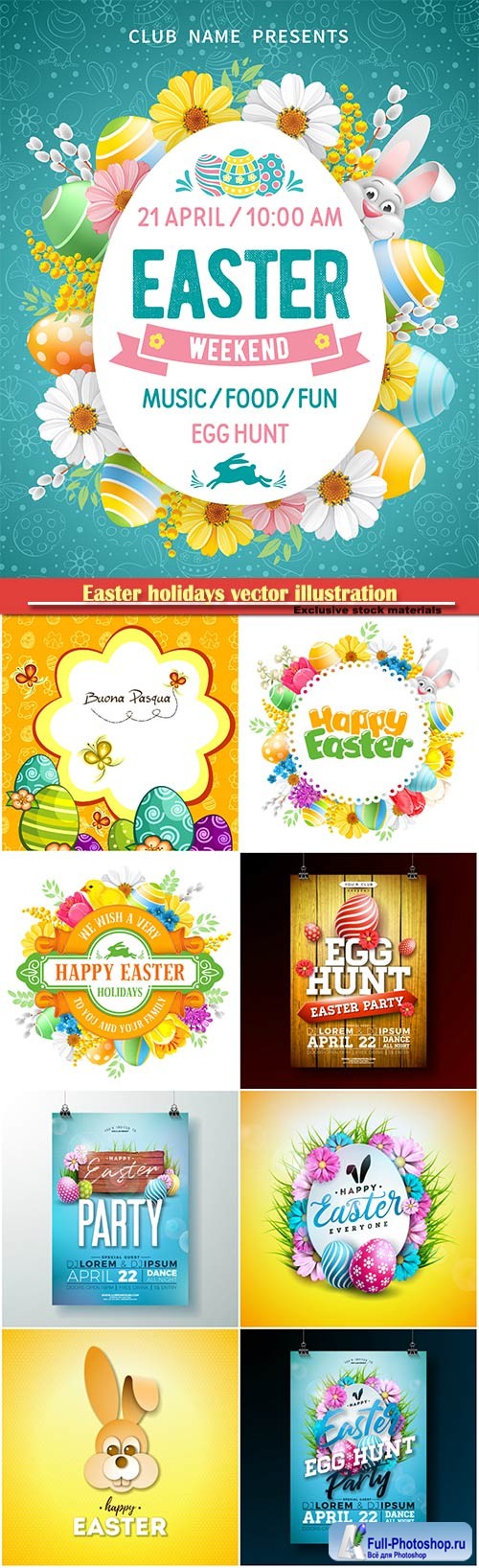 Easter holidays vector illustration # 15