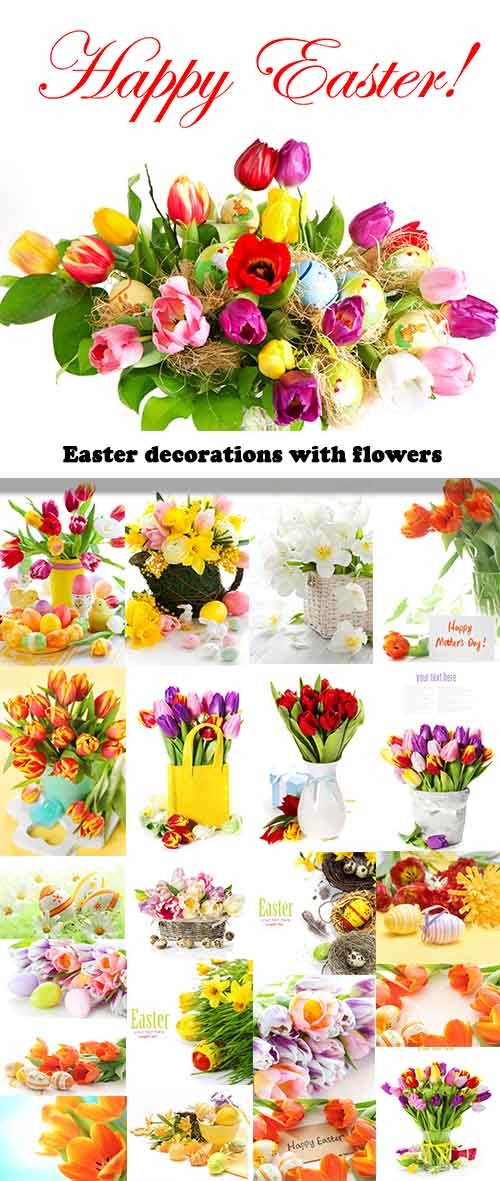 Easter decorations with flowers