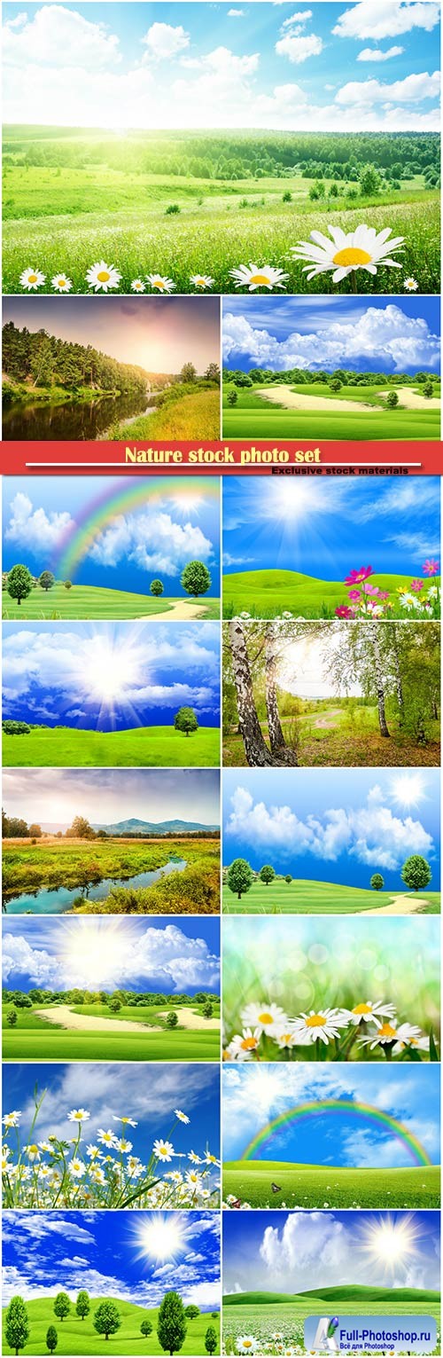 Nature stock photo set