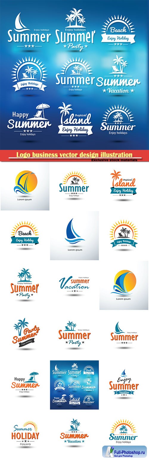 Summer logo vector design illustration # 83