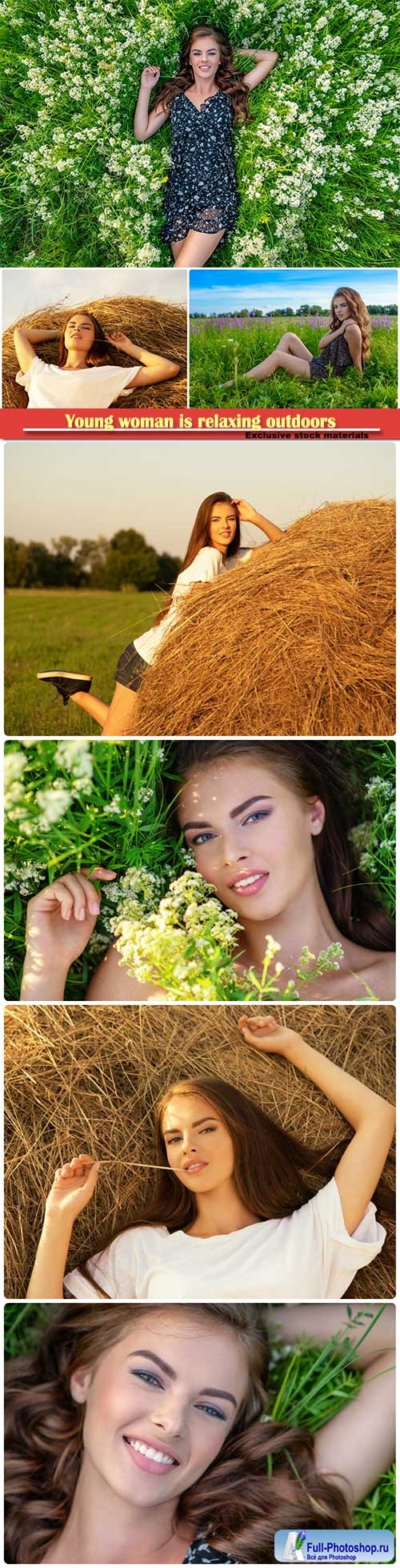 Young woman is relaxing outdoors