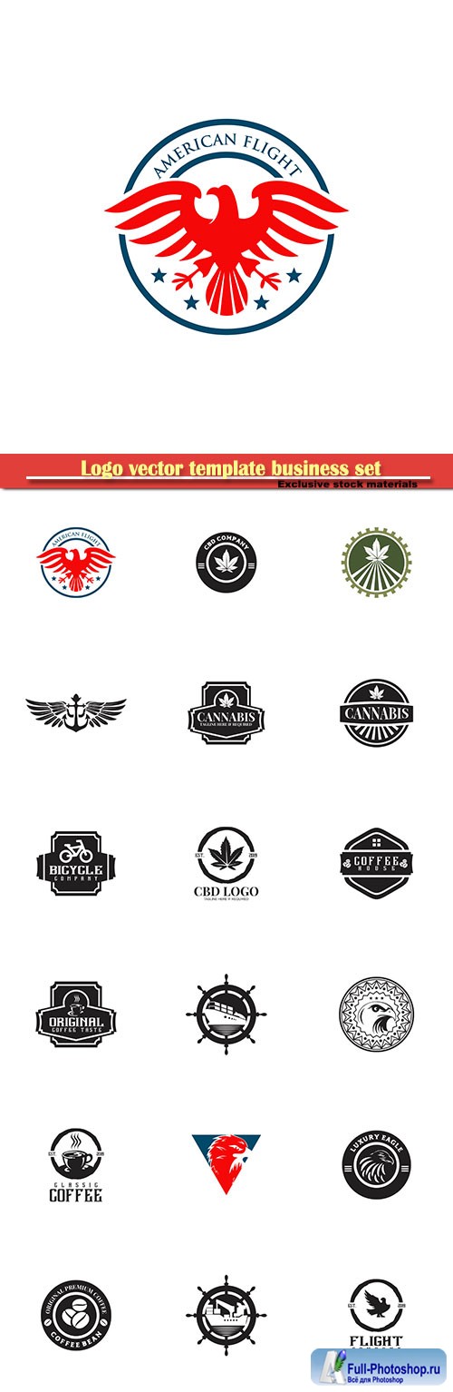 Logo vector template business set # 12