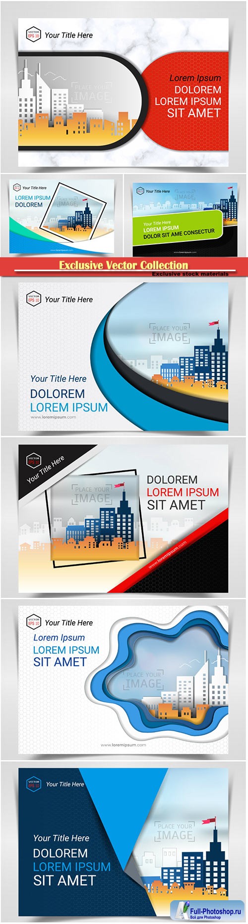 Brochure cover design vector template # 6