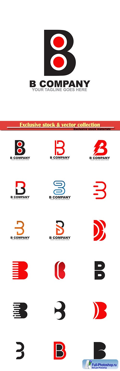 B Company your tagline goes here vector logo