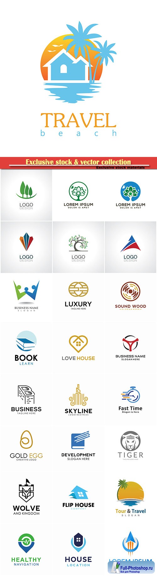 Logo vector template business set # 18