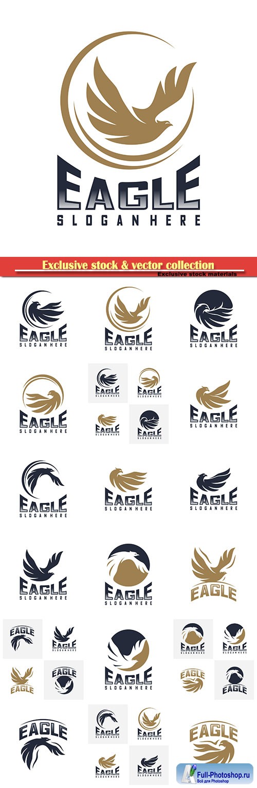 Eagle logo design vector,  icon symbol