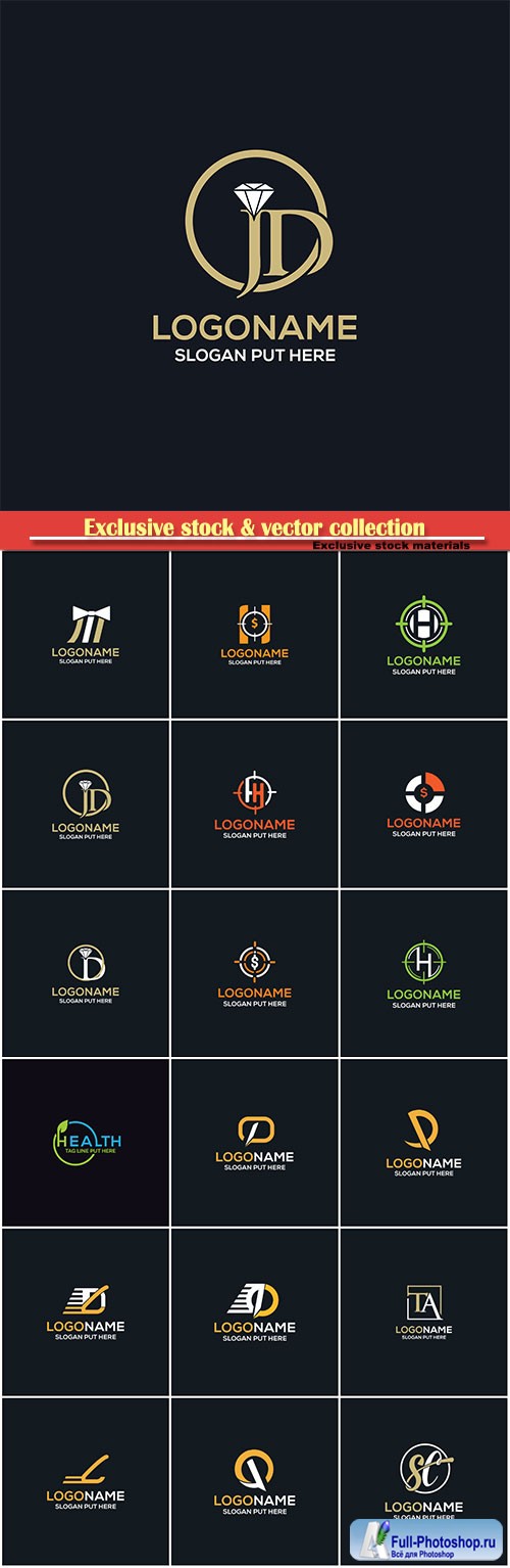 Company logo vector template business set