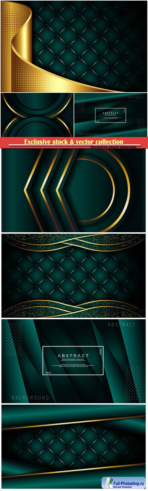 Luxury dark green background with overlap layer