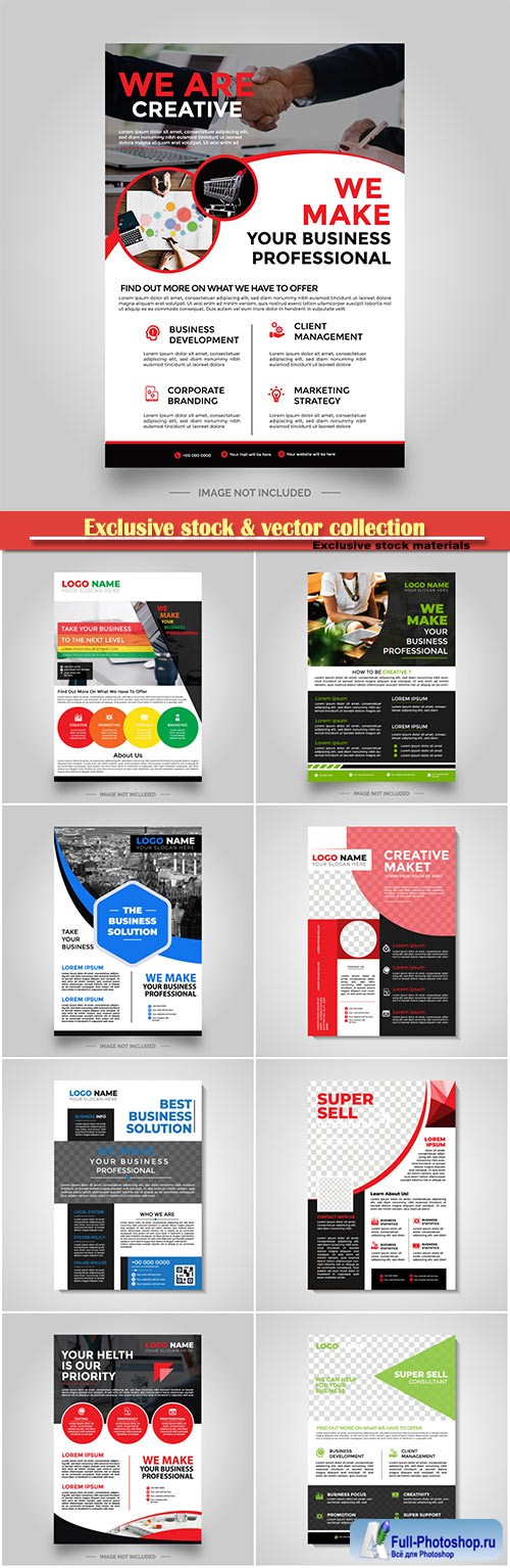 Brochure cover design vector template # 10