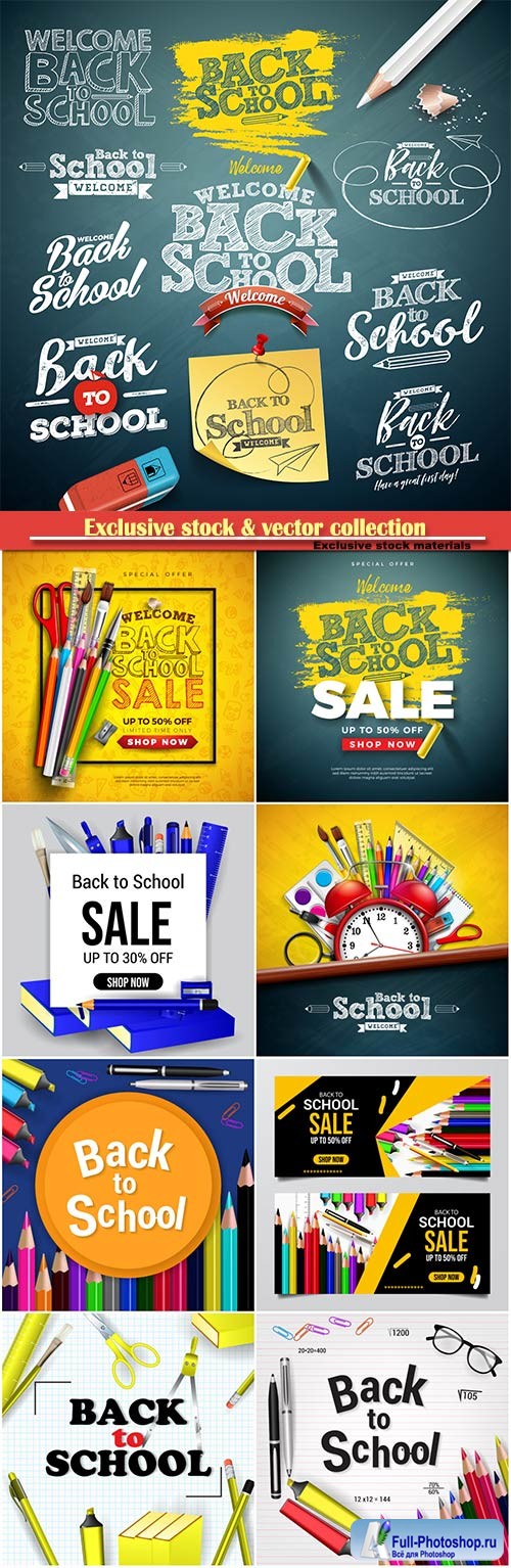 Back to school design vector, education concept illustration