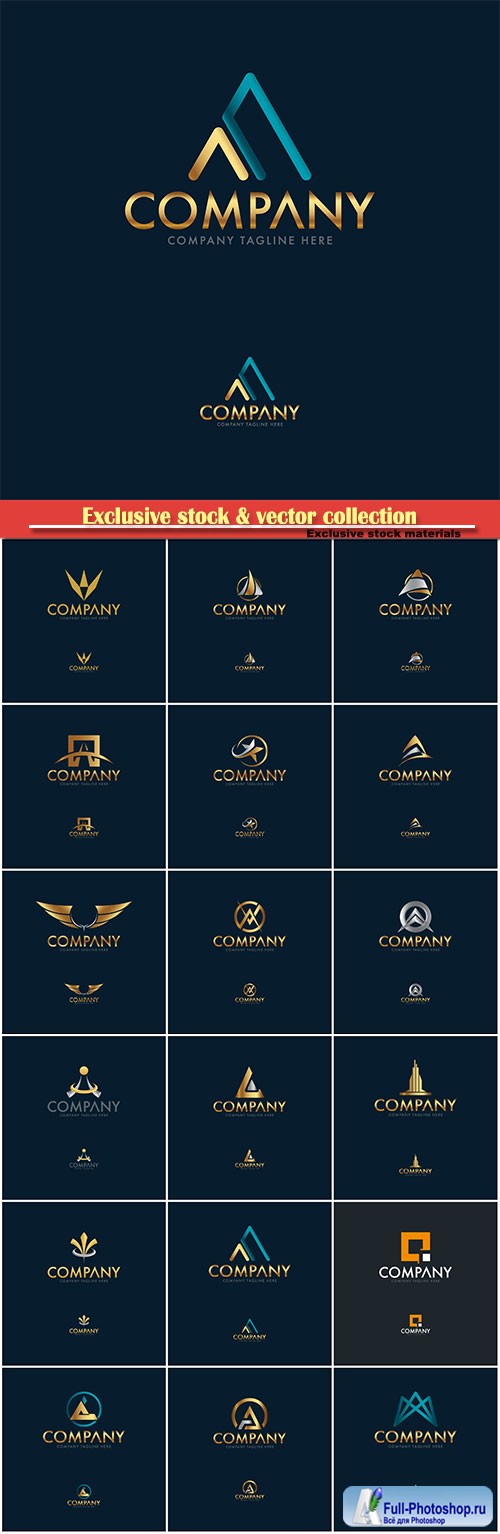 Logo vector template business set # 23