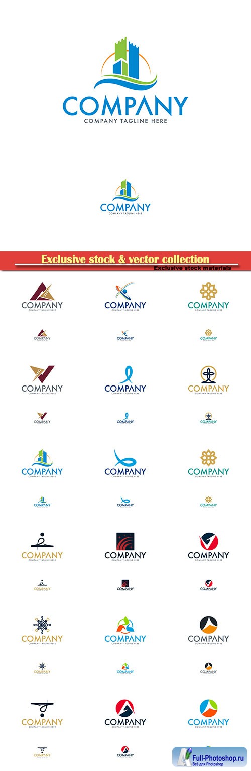 Logo vector template business set # 24