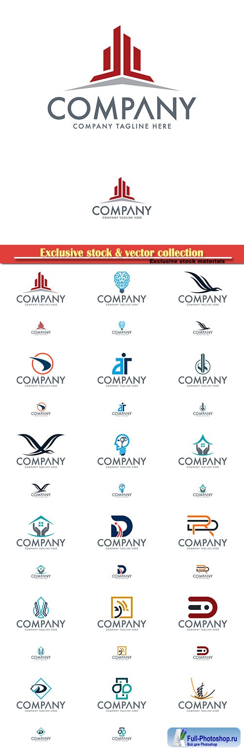 Logo vector template business set # 21