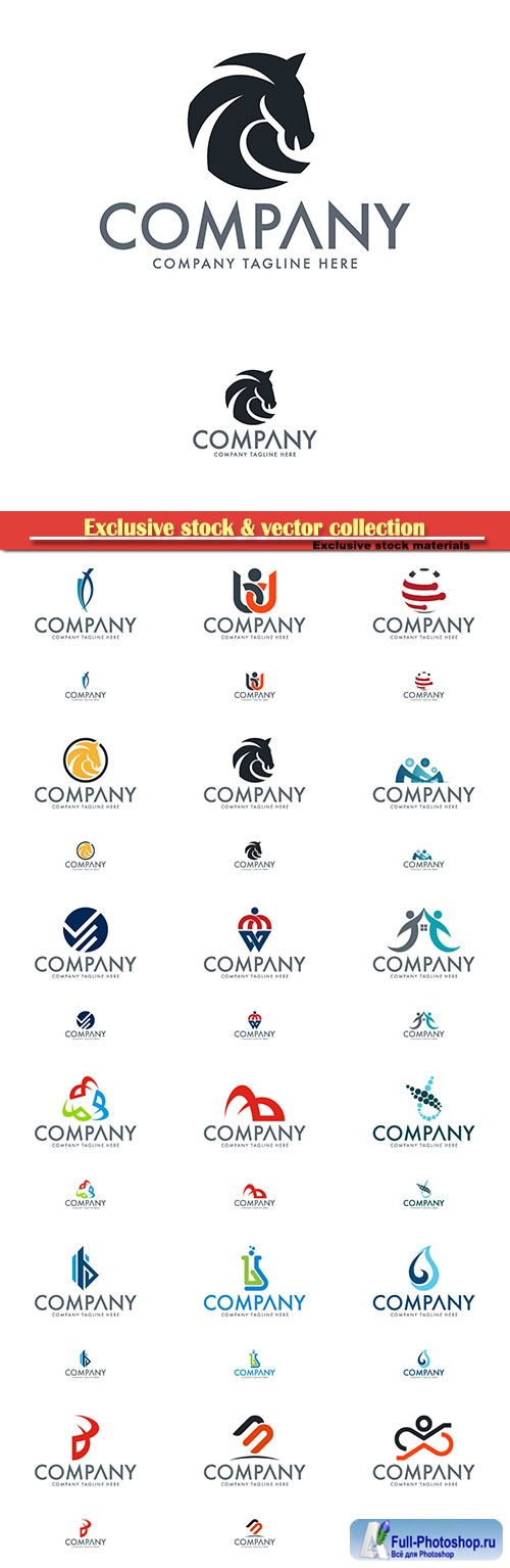 Logo vector template business set # 26