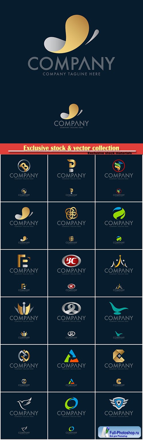 Logo vector template business set # 27