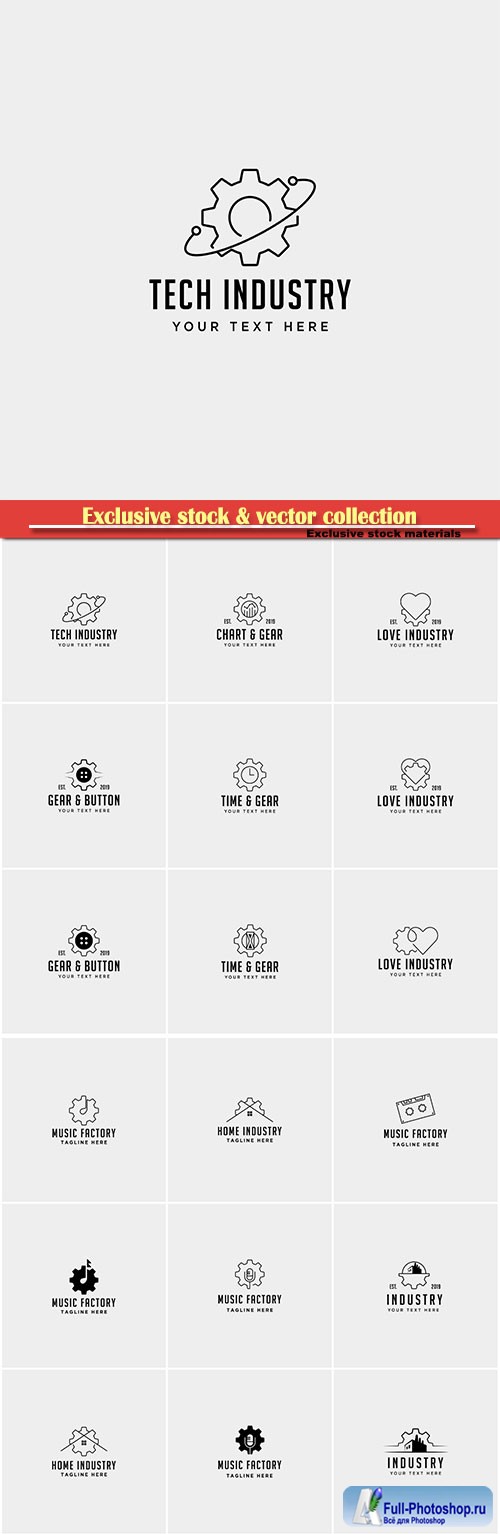 Logo vector template business set # 22