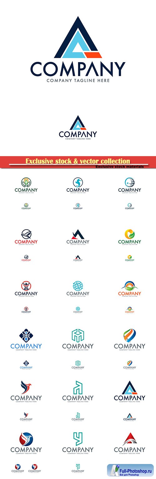 Logo vector template business set # 31