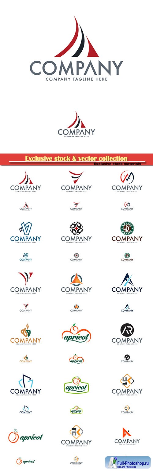 Logo vector template business set # 35