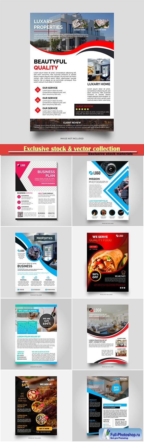 Brochure cover design vector template # 12